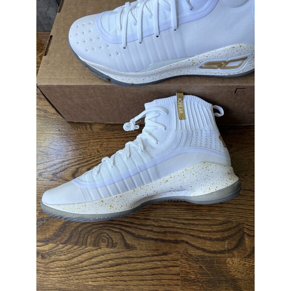 Under Armour Curry 4 Retro \'White Gold 2024\'  Basketball 1298306-111 Men Sz 11.5 main image 7